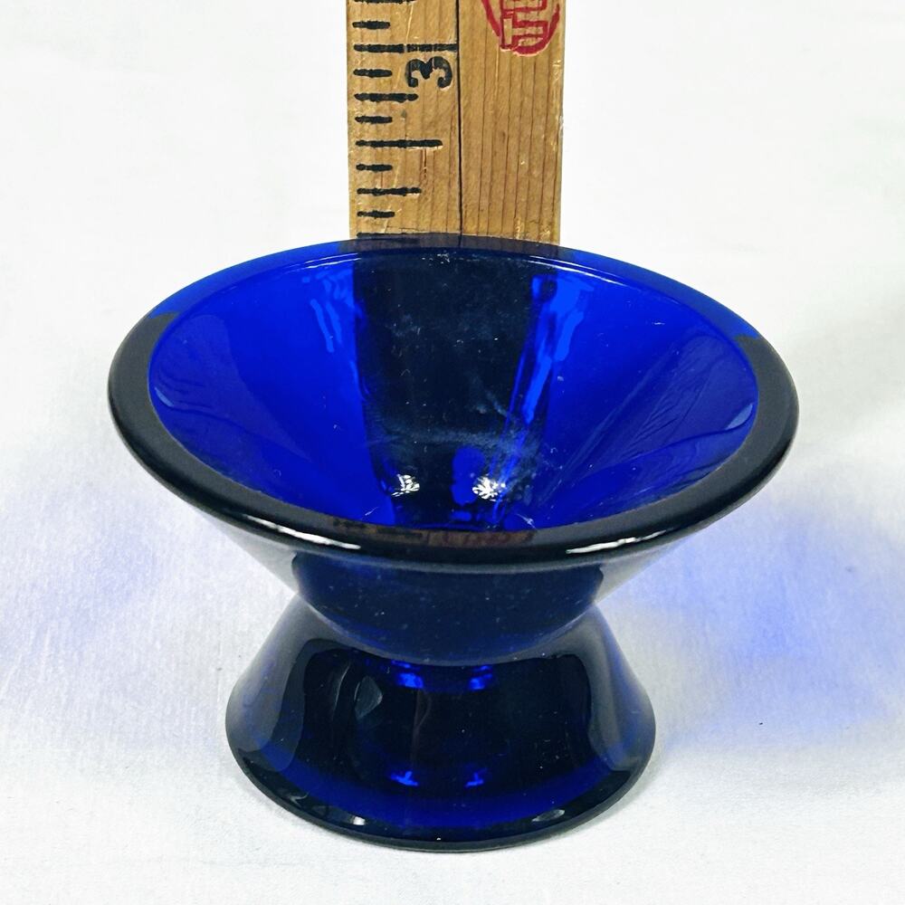 Pair of iittala Kartio Cobalt Blue Candle Holders Finland in Original Box - Picture 7 of 8